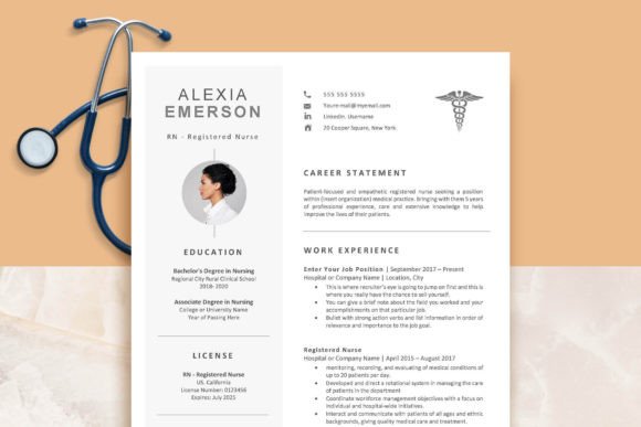Download Nurse Resume Template with Photo - Premium Resources