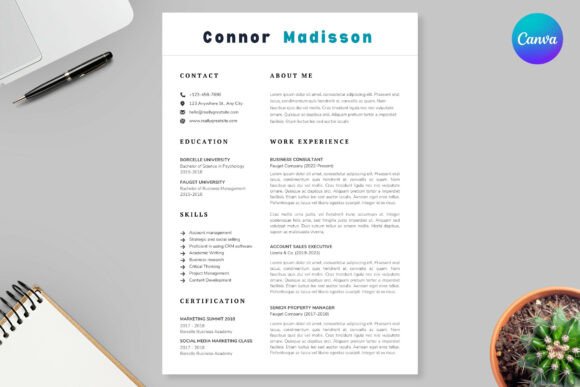 Download 11 Clean Resume CV - Canva - Premium Bundle